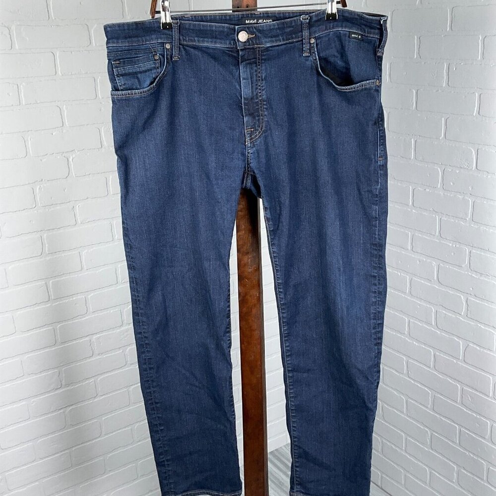 Mavi Jeans Mens 41W x 31L Blue Zach Straight Leg Denim Cotton‎ Stretch Lyocell